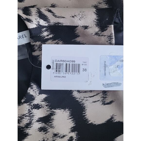 Gerard Darel Paris Silk Blend Sleeveless Black Cream Armure dress 38 6 NWT $480 - Picture 5 of 8